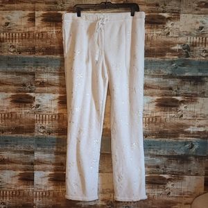 🌟 3 for $15 Deal! 🌟White gold star sleep pant L 12 14